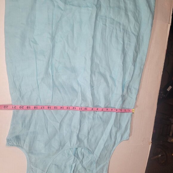 J. Jill Women Light Blue Sleeveless Lightweight Casual 100% Linen Dress Size L - Picture 9 of 9